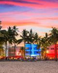 Miami South Beach i farver om aftenen